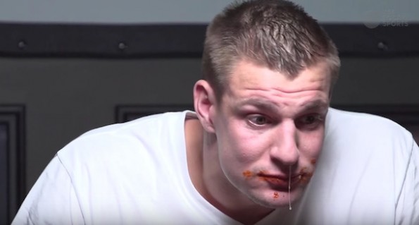 Total Pro Sports Gronk Joins Buffalo Wing Eating Contest Cries And