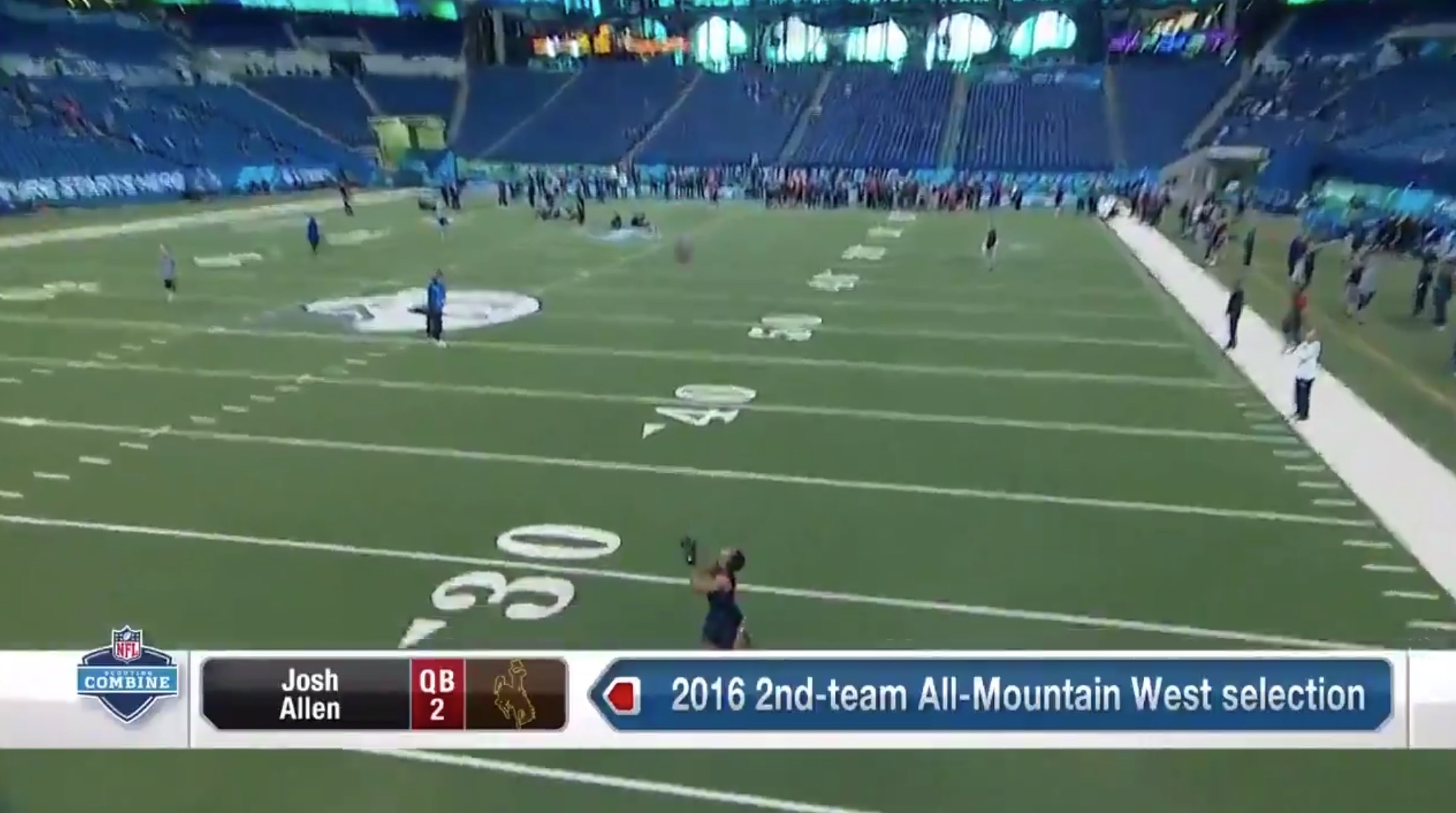 Josh Allen WINS The NFL Combine With INSANE 70Yard Bomb (VIDEO