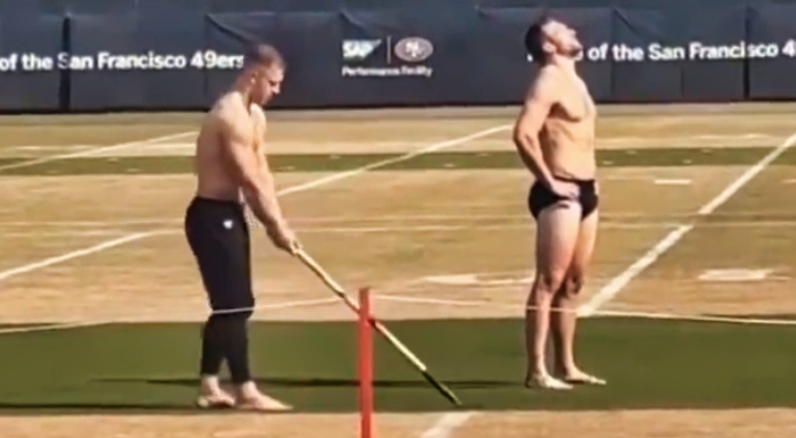 Christian McCaffrey And Kyle Juszczyk Caught In Bizarre Routine