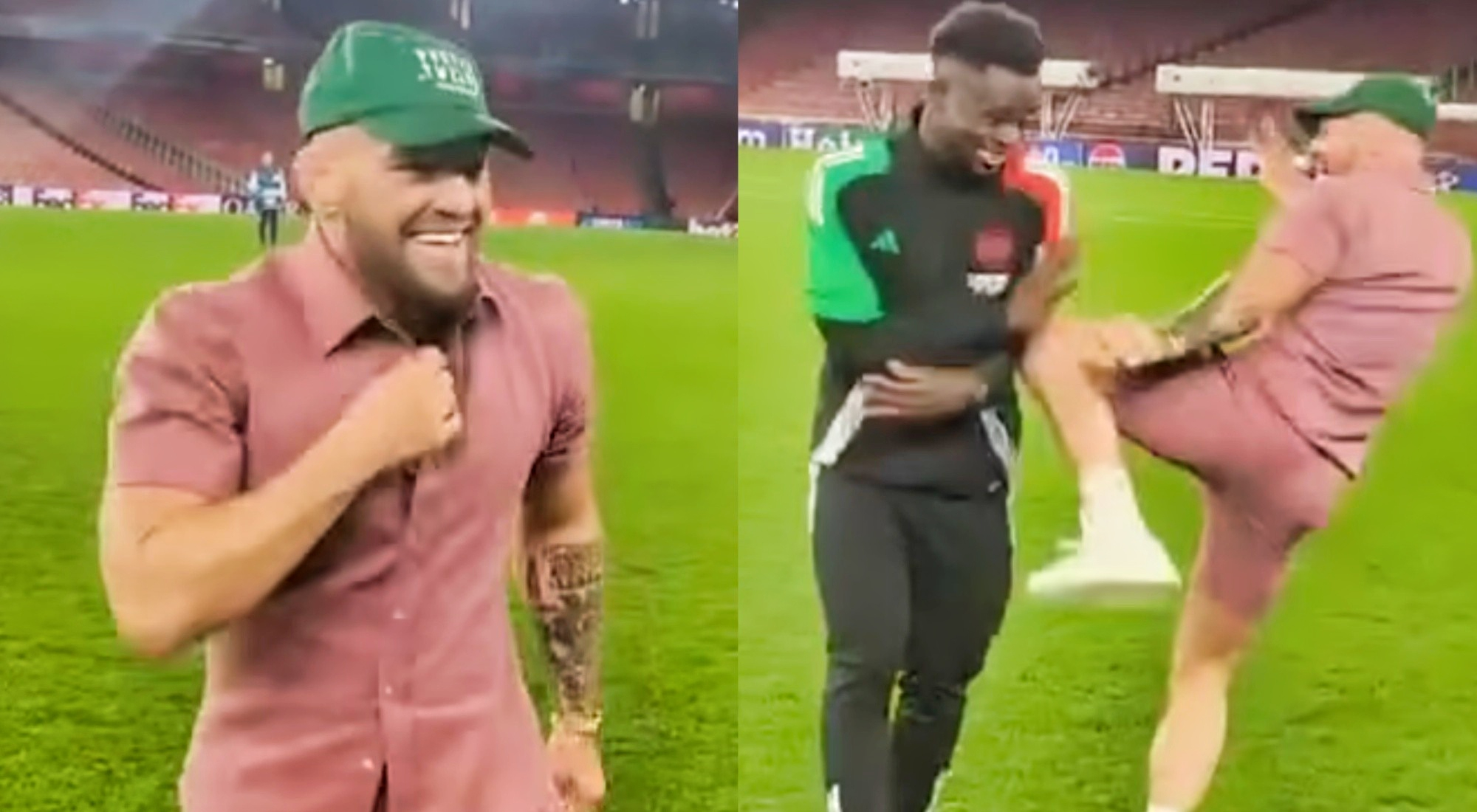 Conor Mcgregor Leg Kicks Arsenal Player Bukayo Saka