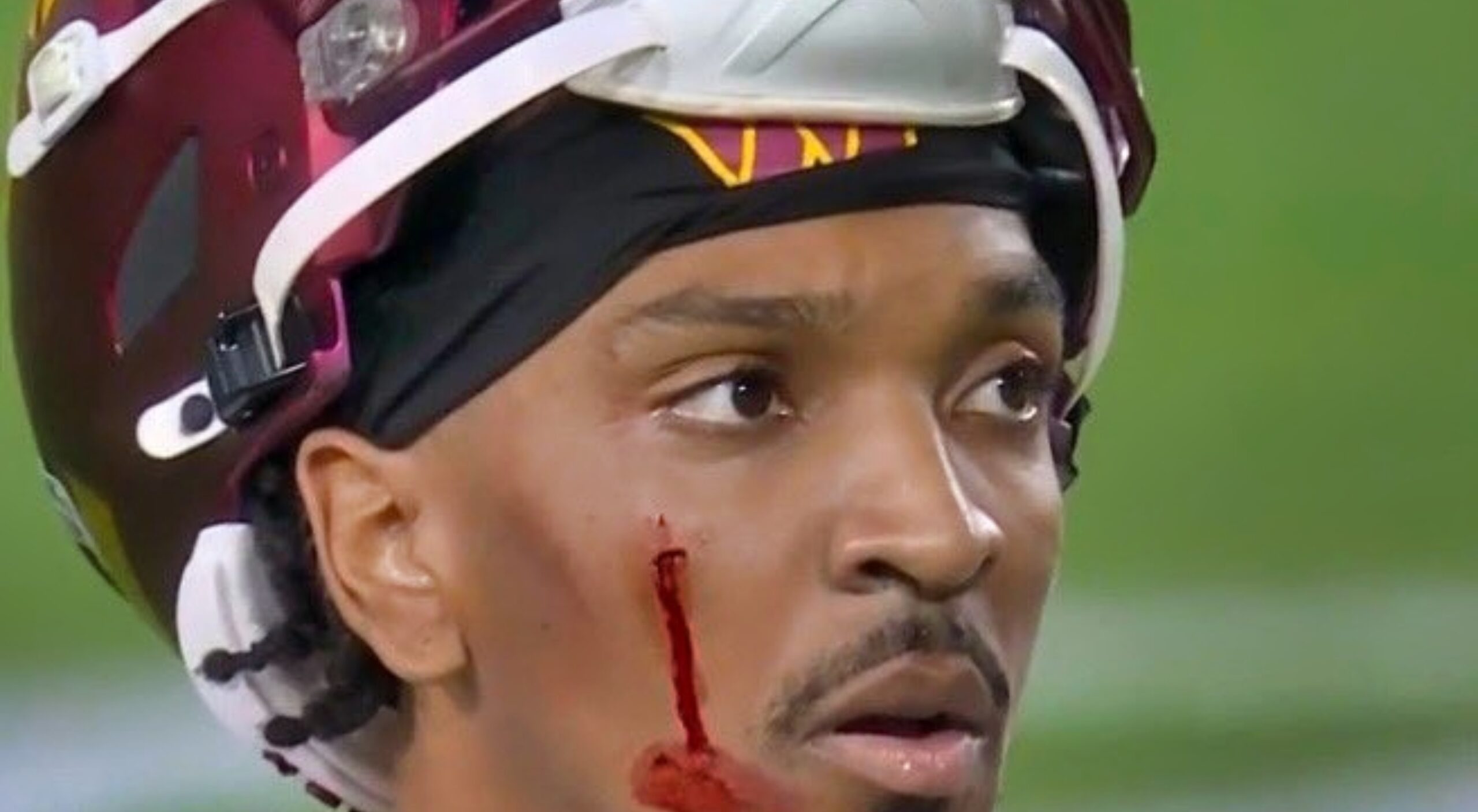 The Entire Internet Thought The Blood On Jayden Daniels Face Looked