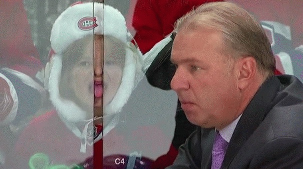 Young Habs Fan Shows Michel Therrien Her Tongue Tricks ... - 605 x 338 jpeg 65kB