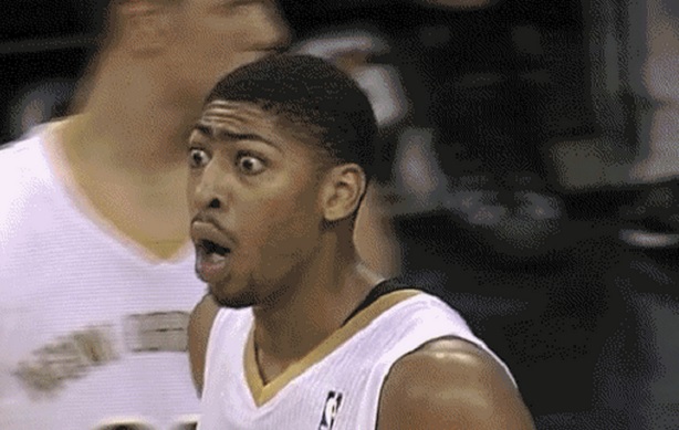 Anthony Davis Raises His Unibrow (GIF) | Total Pro Sports - 614 x 389 jpeg 77kB