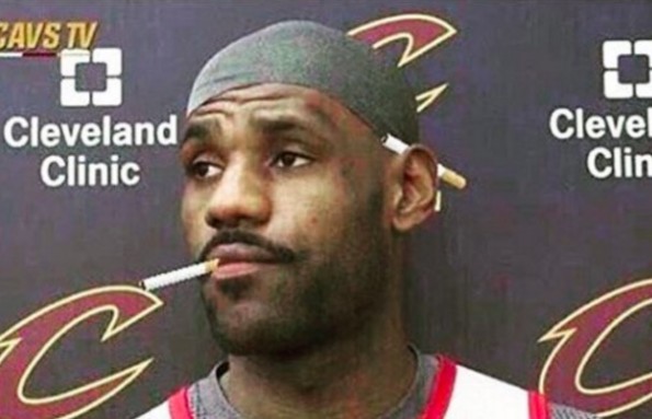595px x 383px - Even LeBron Is Laughing at the LeBron Mustache Memes | Total ...