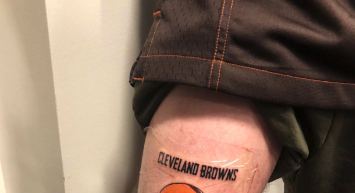 Fan Gets Cleveland Browns Super Bowl Champions Tattoo Ahead Of 2018-2019  Season