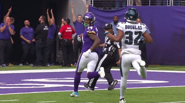 Stefon Diggs Stares Down Eagles' Rasul Douglas On 62-Yard Catch & Run ...