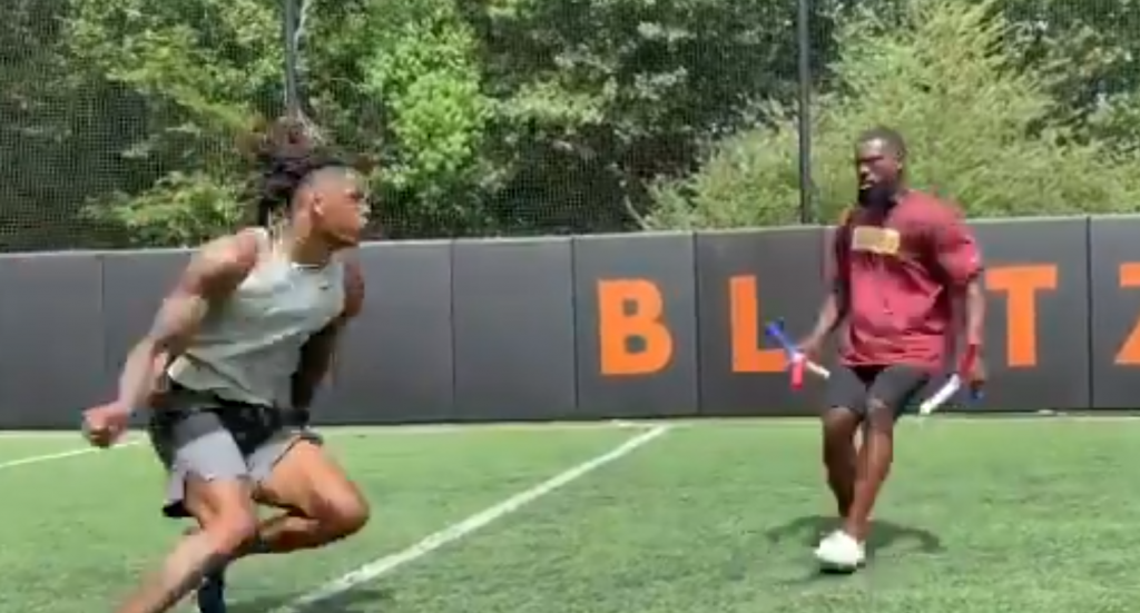 CeeDee Lamb's Drops Video Showing His Insane Footwork On The Field (VIDEO)