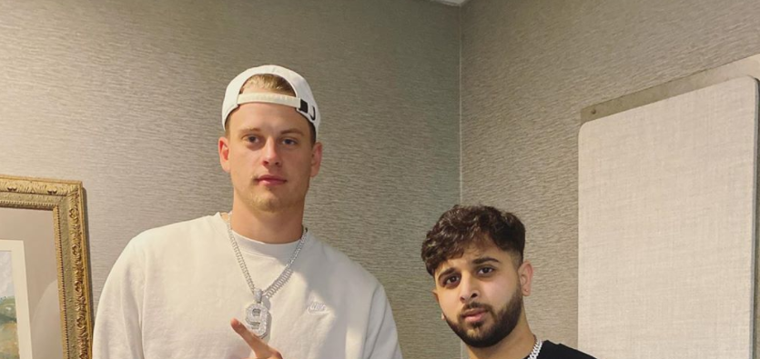 Joe Burrow Buys #9 Chain Covered in VVS Diamonds from Leo Frost : r/bengals