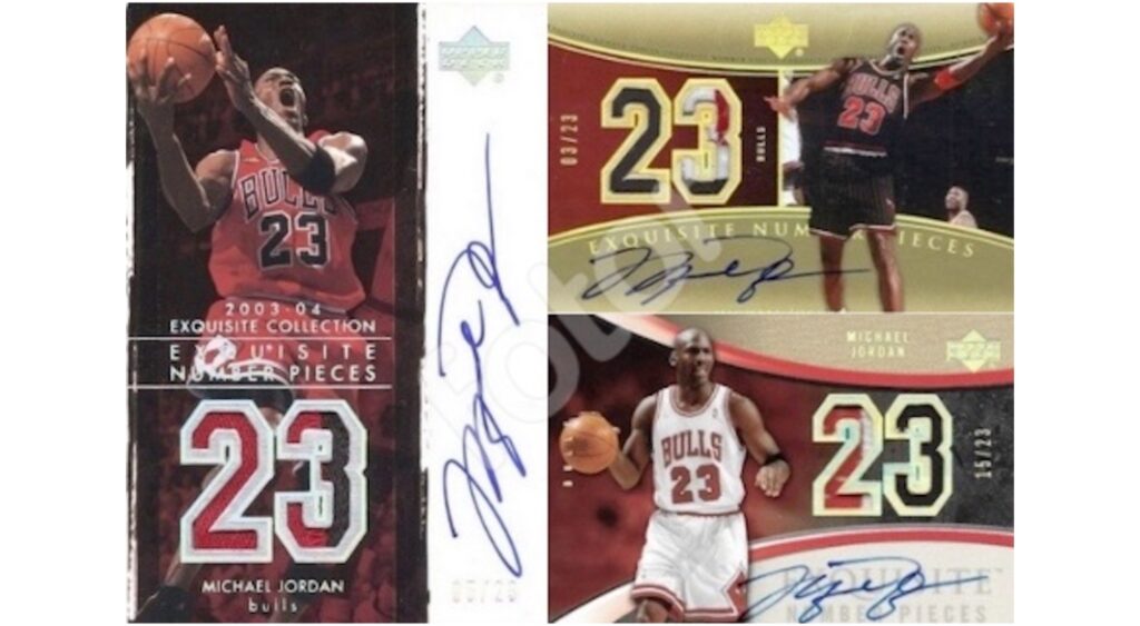 Michael Jordan Upper Deck Exquisite Collection Number Pieces