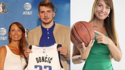 Luka Doncic and his mom Mirjam Poterbin