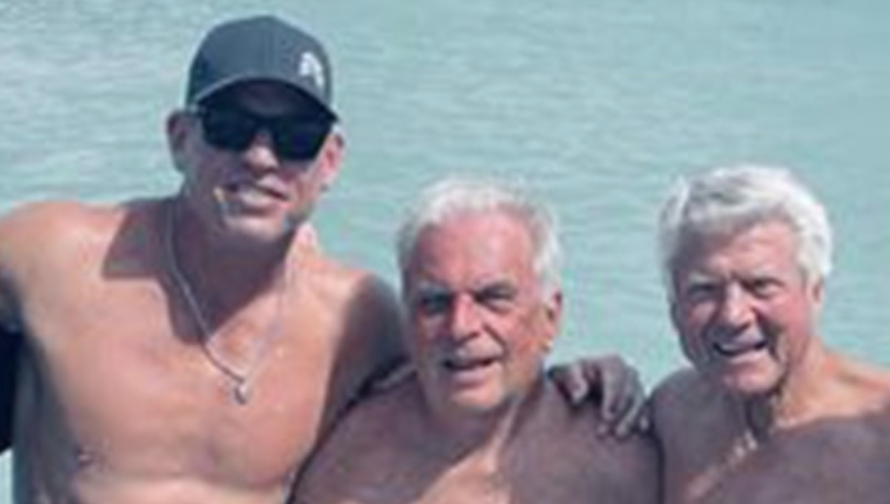 Troy Aikman Flaunts Ripped Abs in Shirtless Boat Pic with Jimmy Johnson!