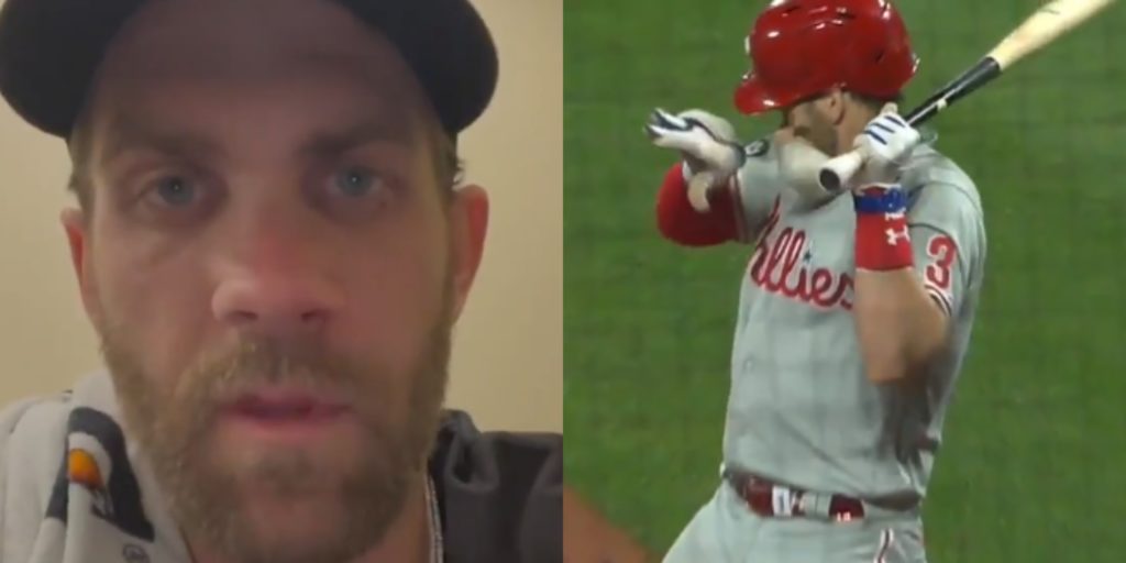 Bryce Harper Shows off Bruises After Taking 97-MPH Pitch To The Face