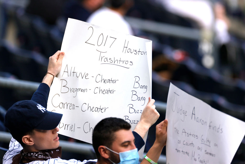 Cheaters!': Astros trashed by fans at Angel Stadium, including one dressed  as Oscar the Grouch