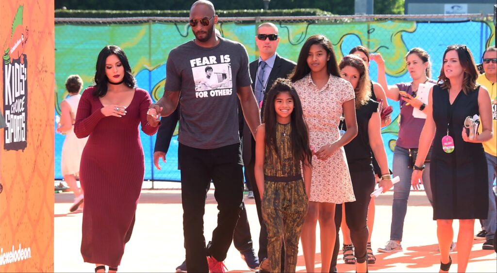 Kobe Bryant with his family