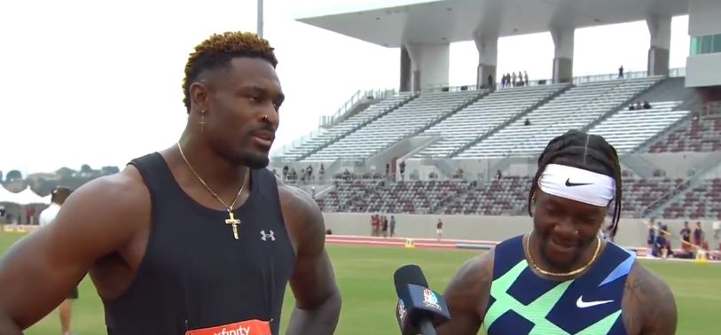 DK Metcalf finishing dead last in his first pro track and field