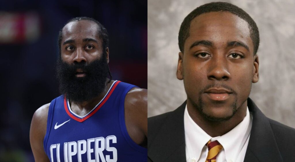 James Harden with and without beard