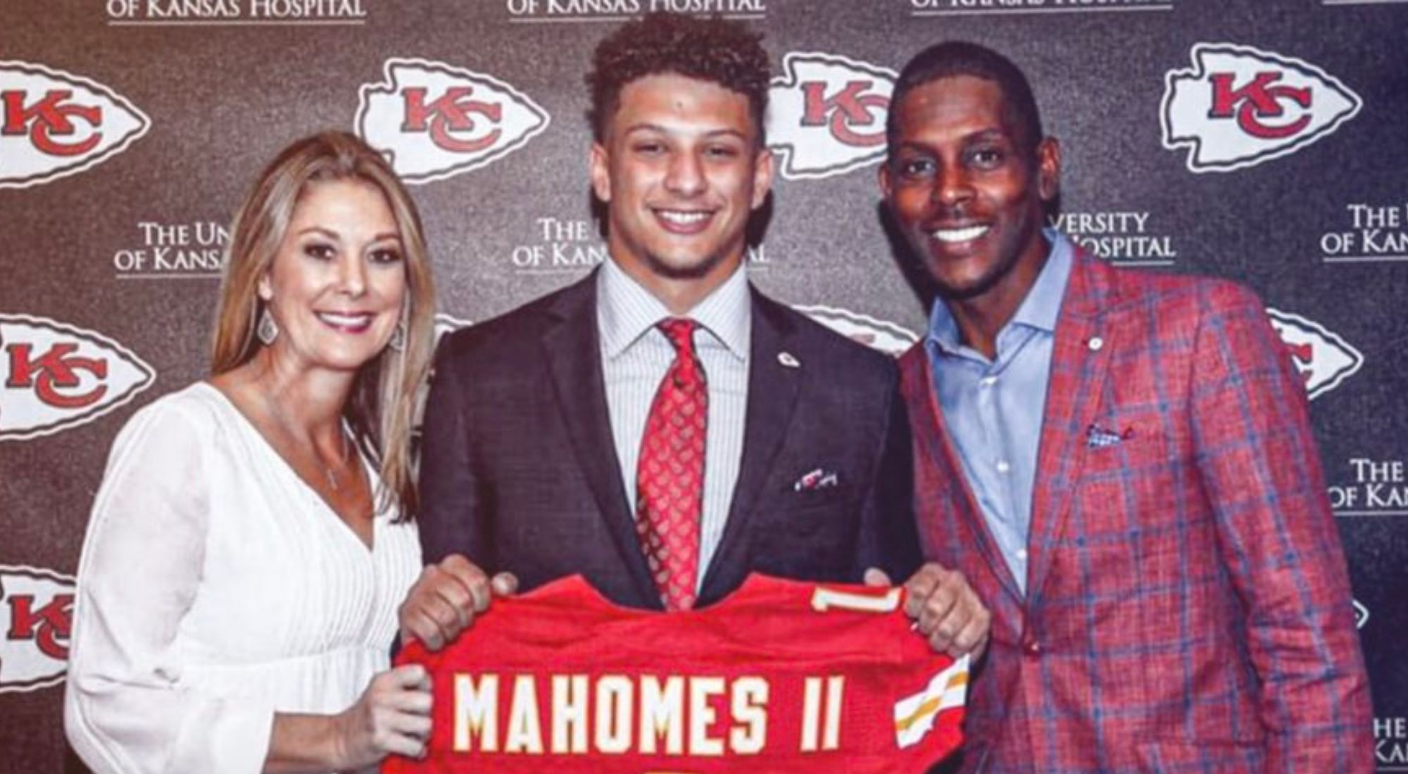 Patrick Mahomes and his Parents