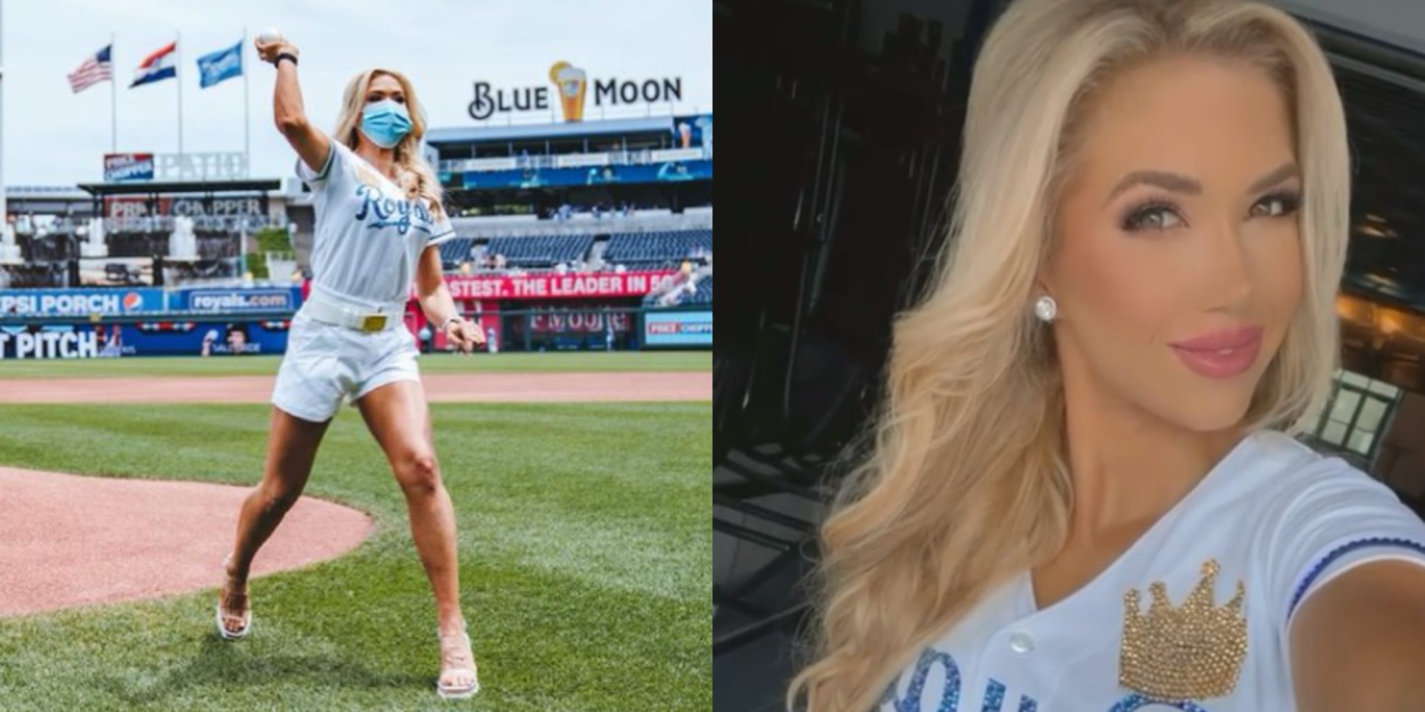 Chiefs' Gracie Hunt Threw Out The First Pitch At The Kansas City Royals ...