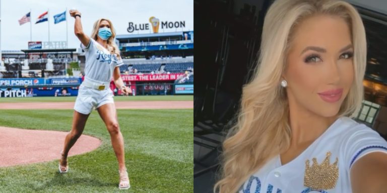 Chiefs' Gracie Hunt Threw Out the First Pitch at The Kansas City Royals ...