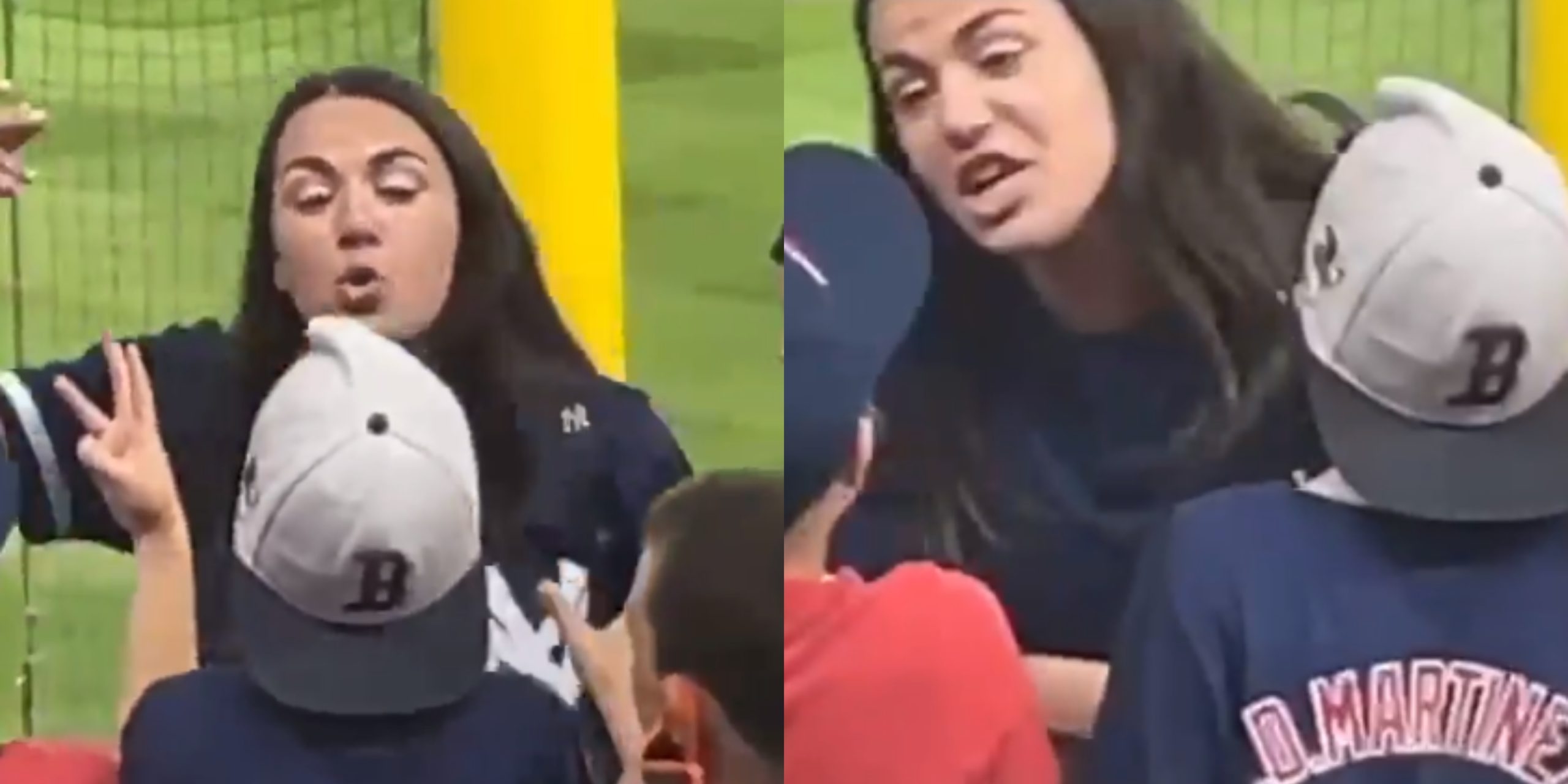 Female Yankees Fan Actually Got Into A Shouting Match With A Bunch of Kids  During Game: 27 RINGS (VIDEO)