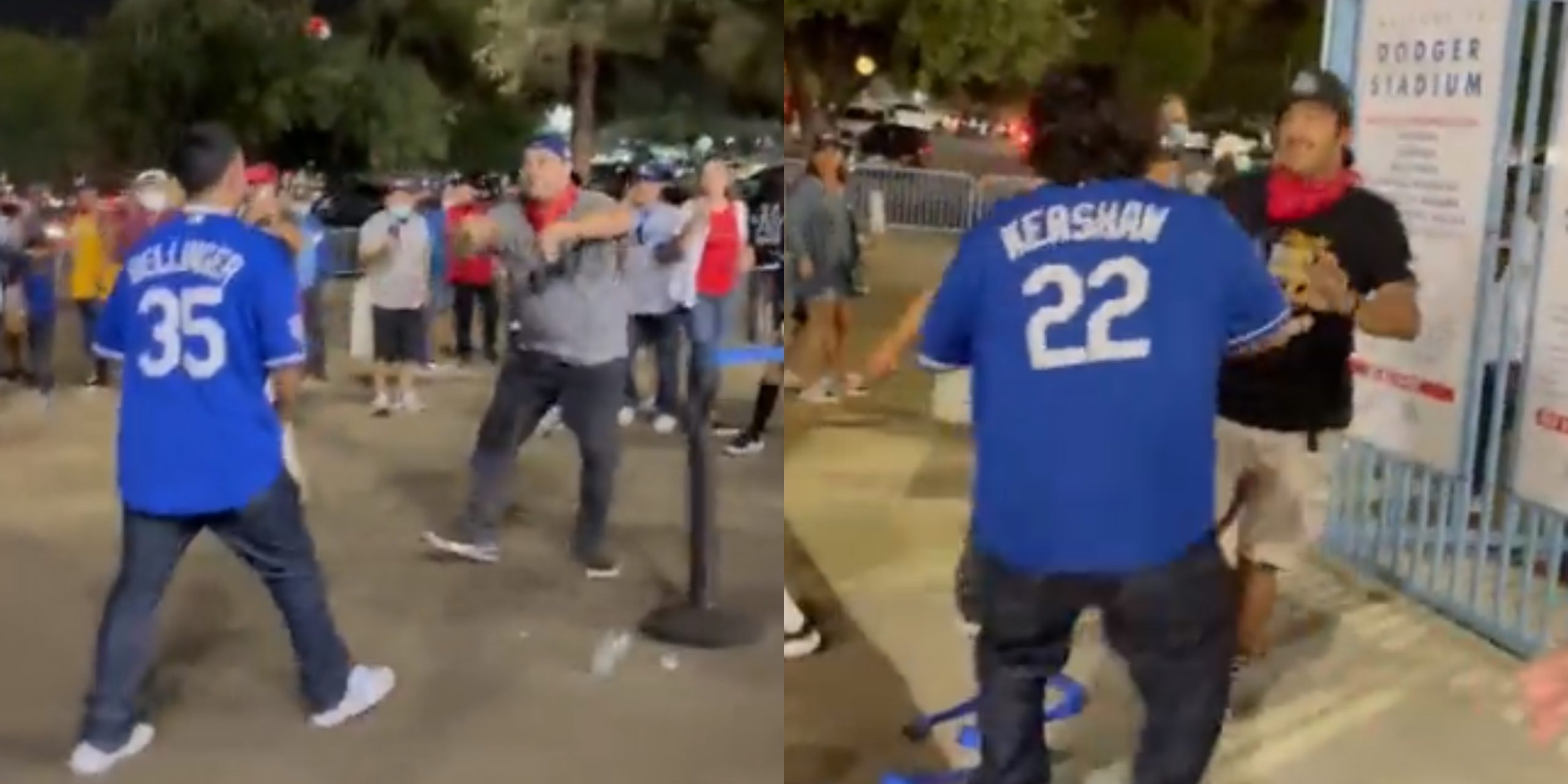 Two Dodgers Fans Square Up To Fight Each Other After Game Against The ...