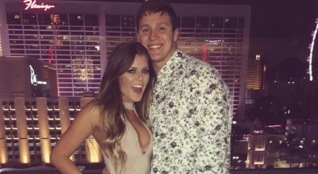 josh allen with his ex- girlfriend brittany williams