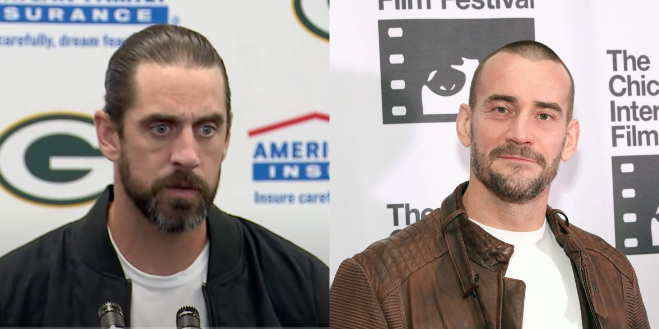 Bears Fan Wrestling Star Cm Punk Responds To People Thinking ron Rodgers Looks Like Him Tweet