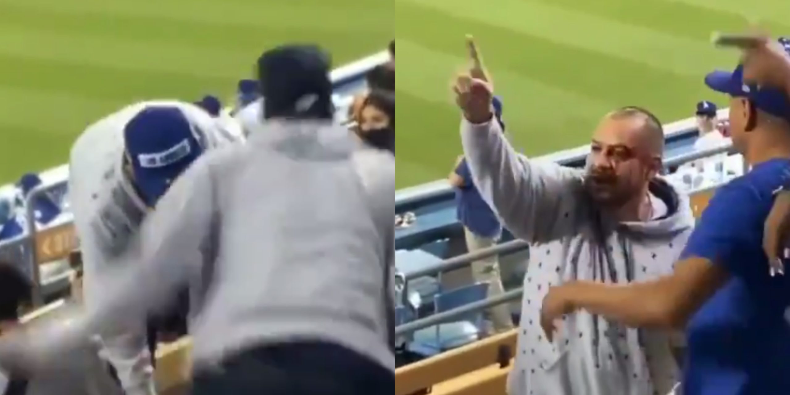 Dodgers Fan Climbs Seats To Fight Fellow Fan, Gets Knocked Out ...