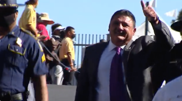 ed orgeron sissy blue shirt