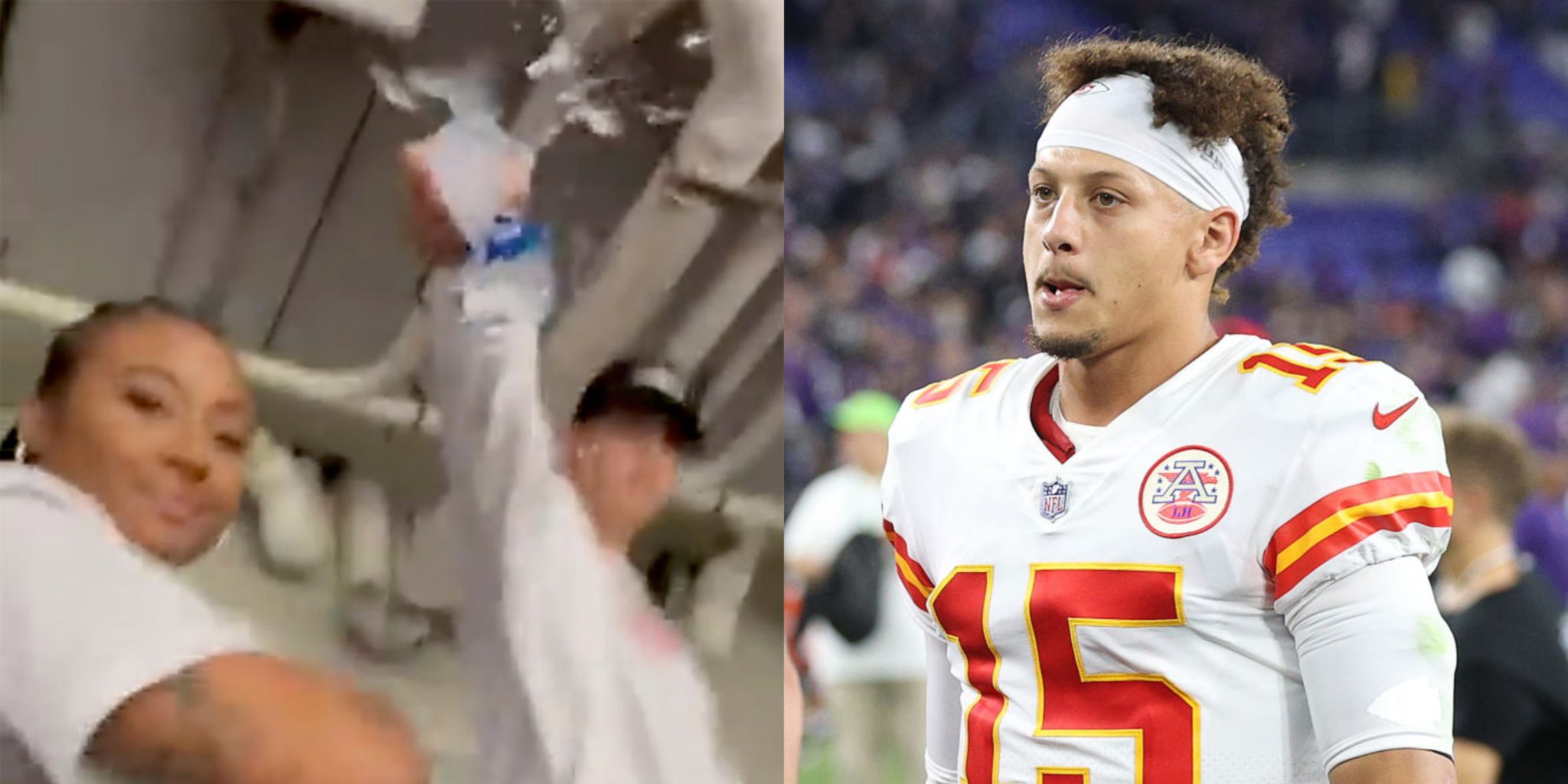 Patrick Mahomes Addresses His Brother Jackson Dumping Water On Ravens