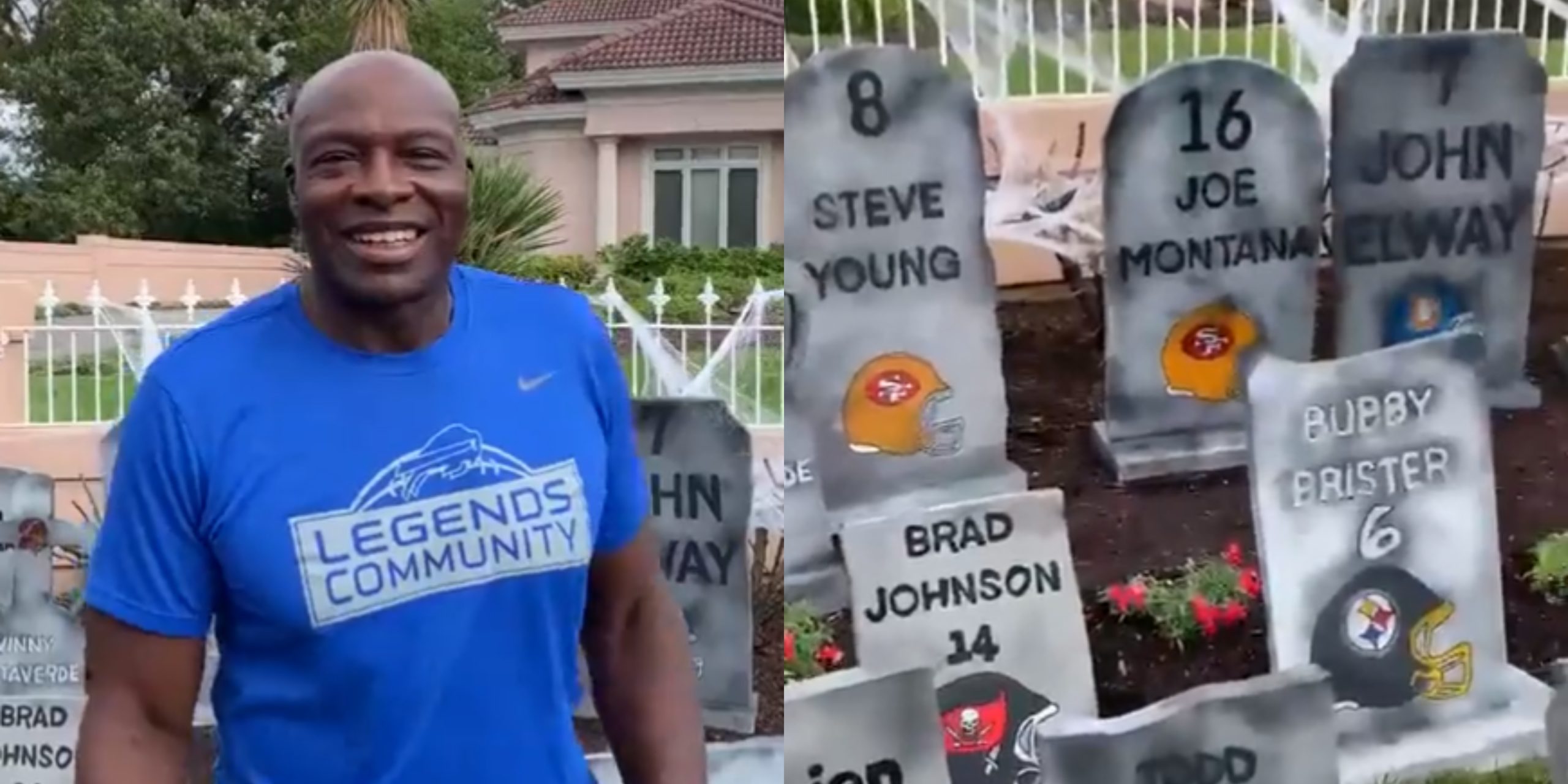 Bills legend Bruce Smith's Halloween decor puts his 'terrifying' NFL career  on display