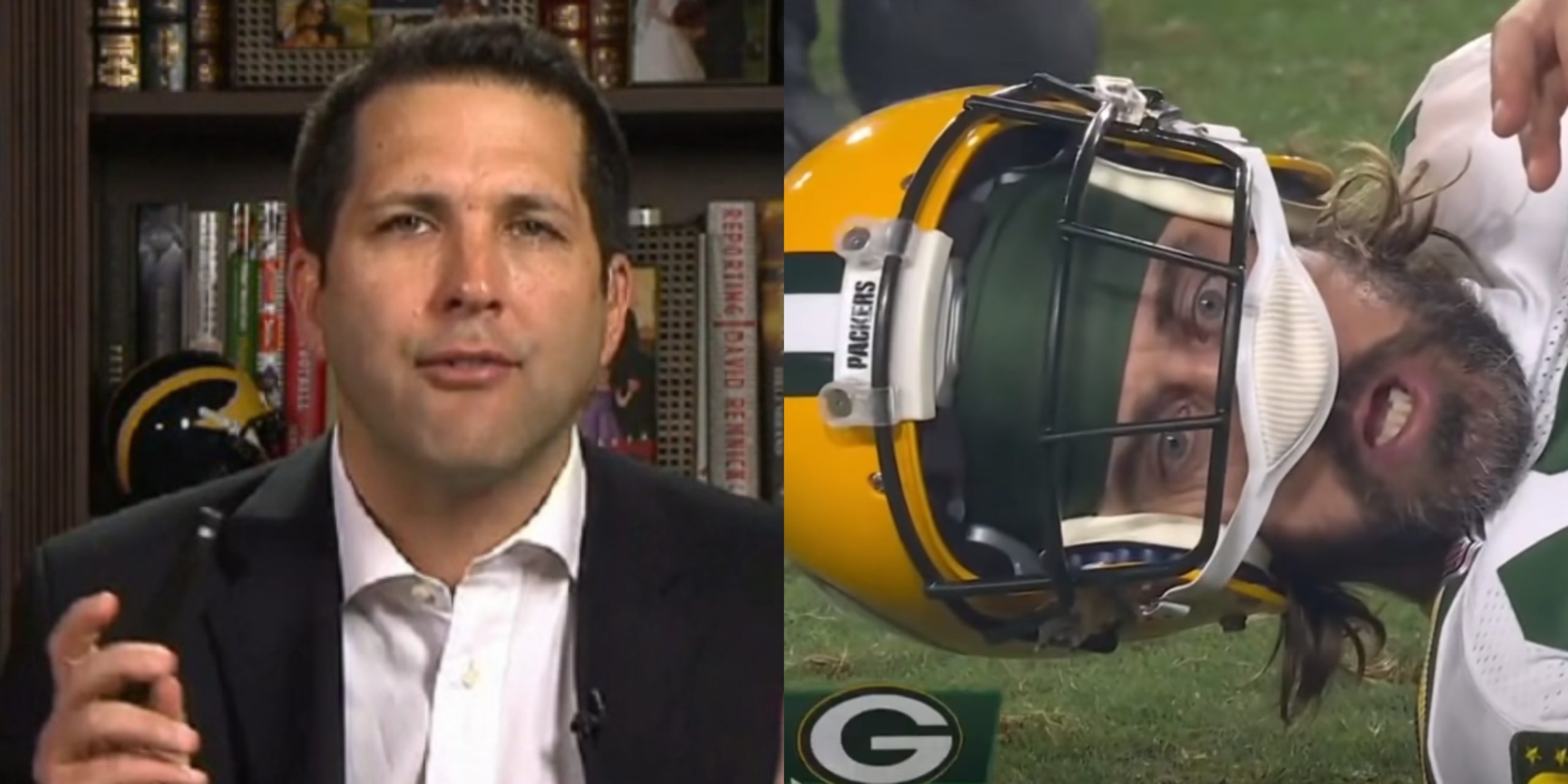 Adam Schefter References Aaron Rodgers' Butt and Chin Comments in a Meme  Tweet