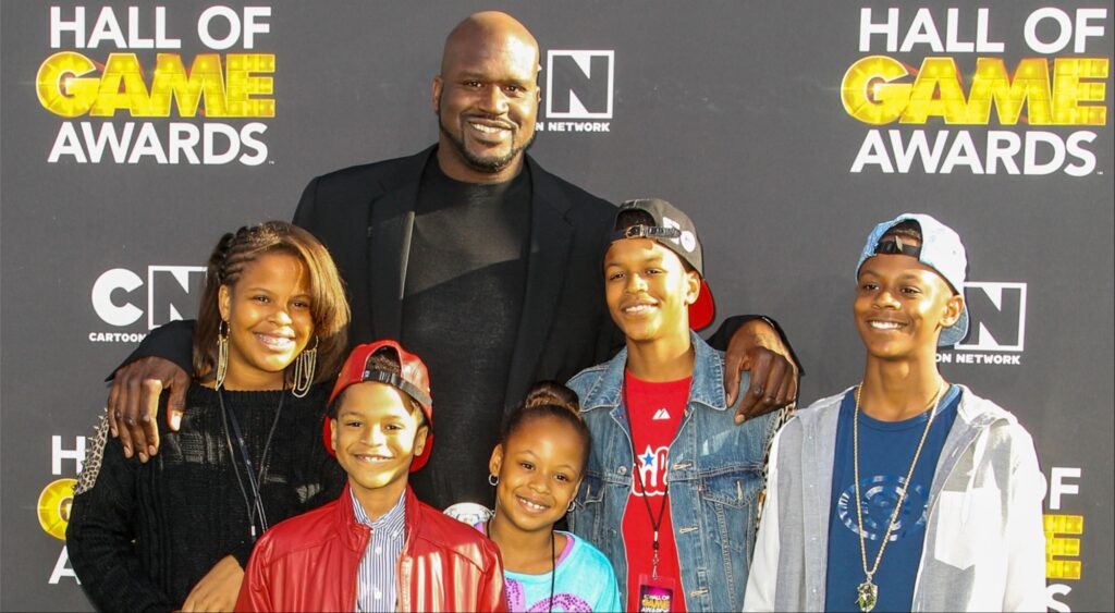 Shaquille O'Neal and his children