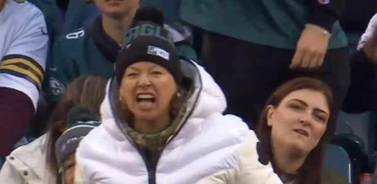 Female Eagles Fan Shown On National Tv Screaming Obscenities At Referees Video