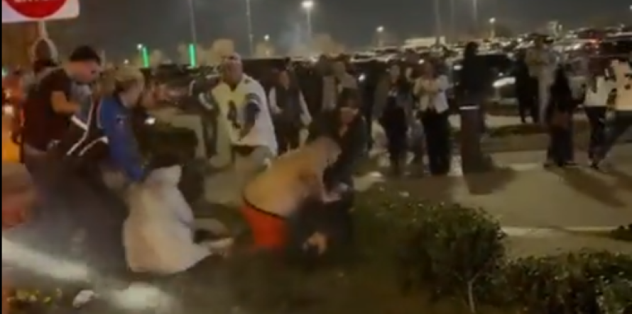 All Hell Broke Loose As Fans Brawled Outside AT&T Stadium After Cowboys ...