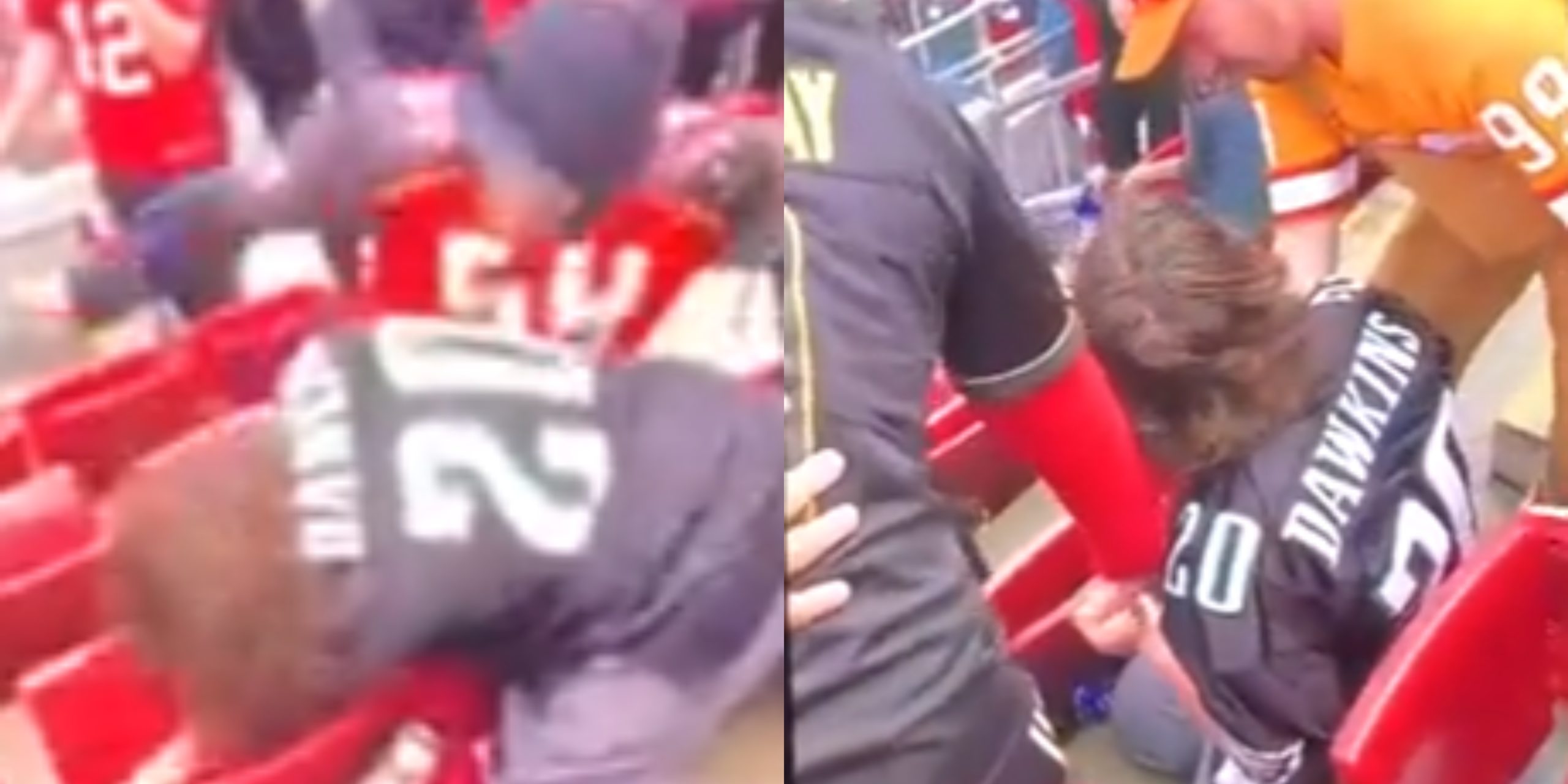 Buccaneers and Eagles Fans Engage in Ugly Crowd Fight