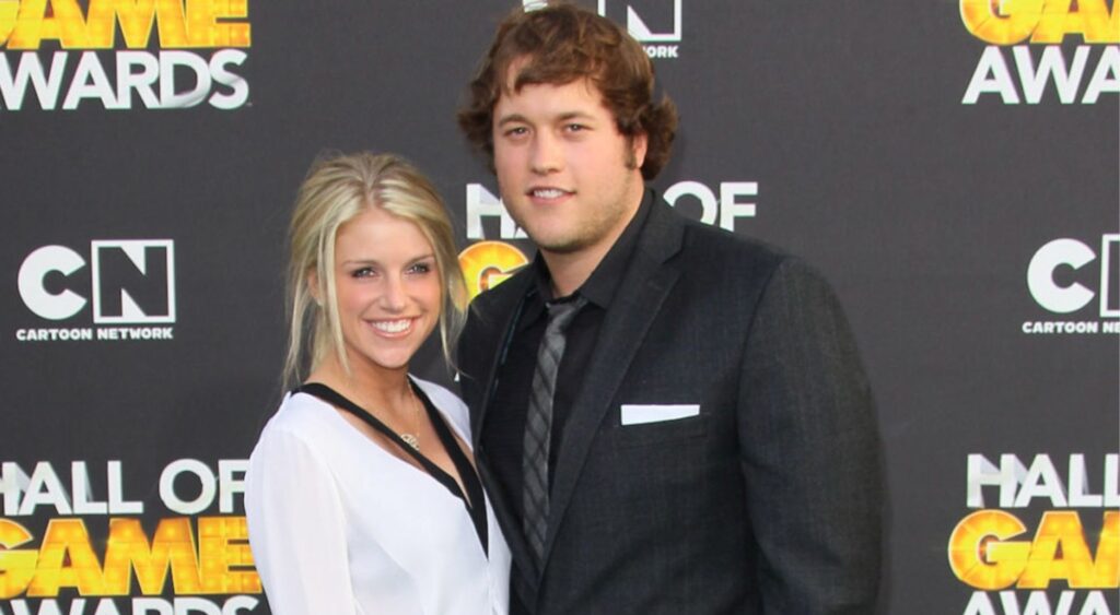 Matthew Stafford and his wife