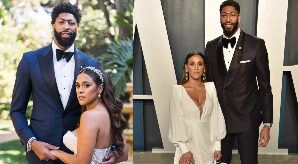 Anthony Davis with wife Marlen