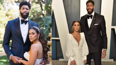 Anthony Davis with wife Marlen