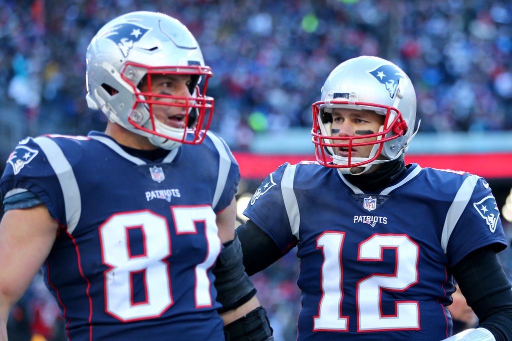 Tom Brady, Rob Gronkowski spotted in New England Patriots gear - Tampa Bay  Buccaneers, BucsGameday