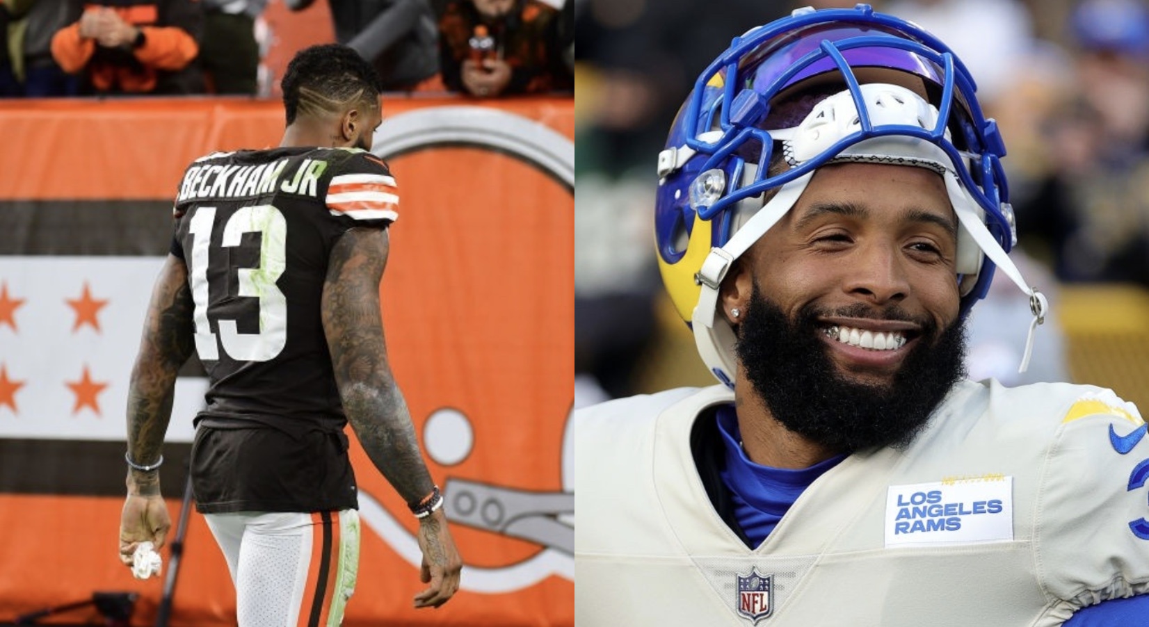 LOOK: Odell Beckham Jr. commissions painting of OBJ with the Rams helping  out OBJ with the Browns 