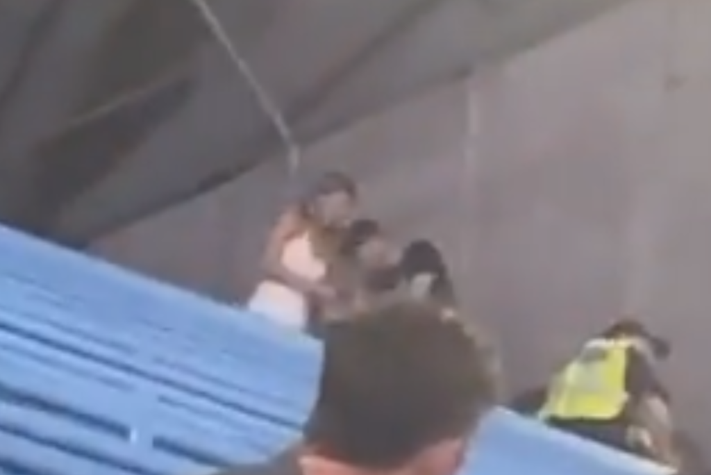 Fans caught while having SEX in the back row at Blue Jays game