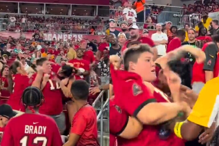 Footage Shows Female Tampa Bay Bucs Fan Putting Fan In Headlock ...