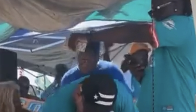 Video: Miami Dolphins Tailgaters Bust Out The Tailgate Stripper Pole Before  Regular Season Finale – Tailgating Gear Store