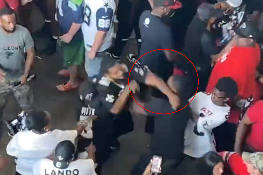 Panthers And Saints Fans Got Into Huge Brawl During Game