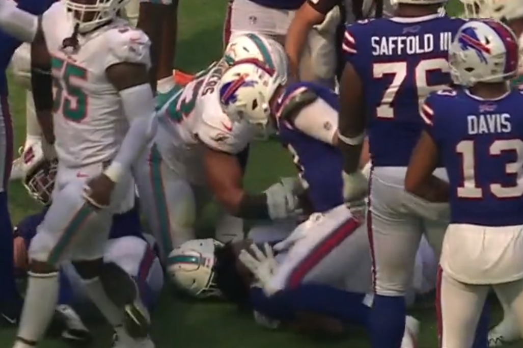 Christian Wilkins Fined For Grabbing Josh Allen's Junk