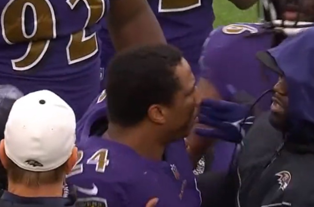 Ravens' Marcus Peters, John Harbaugh get into heated exchange on sideline:  'Emotions run high'