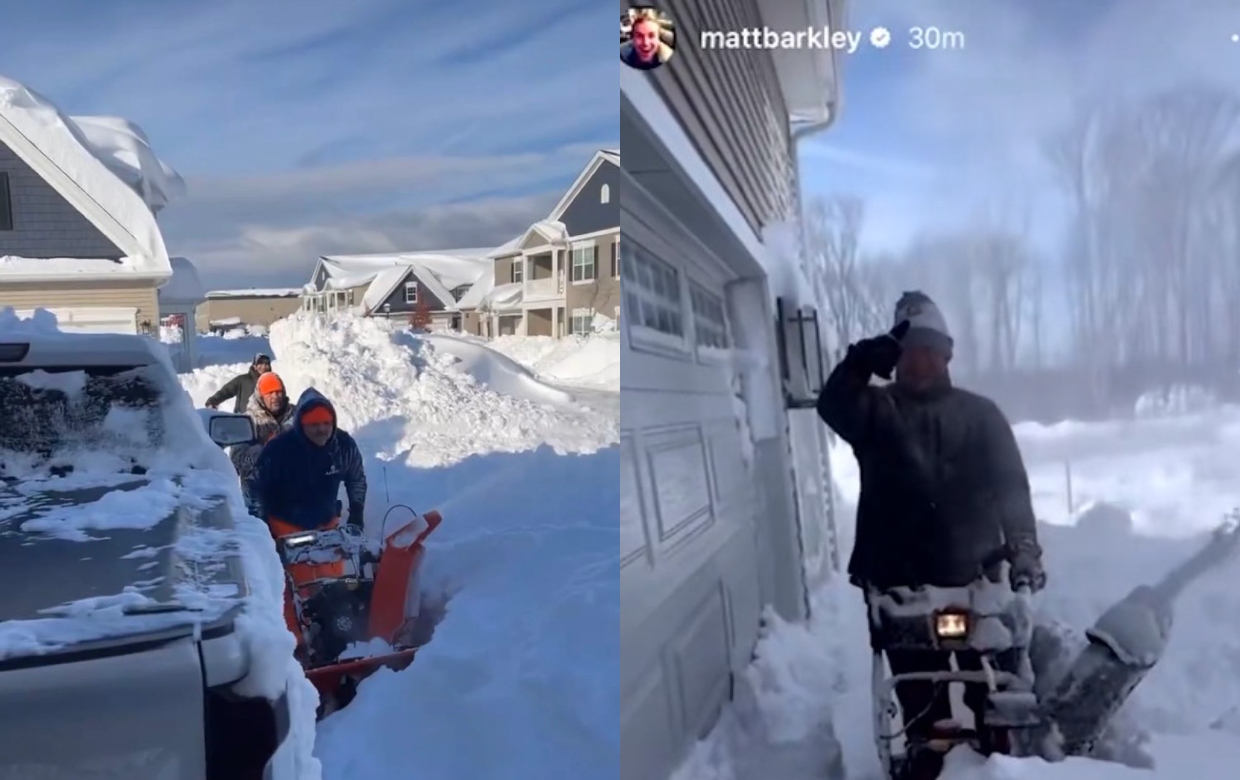 Bills Fans Helped Players Dig Out Of Snow Storm (VIDEO)