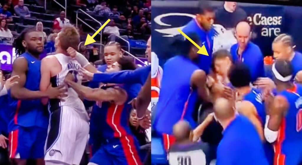 Orlando Magic's Mo Wagner appears to be KNOCKED OUT in wild brawl