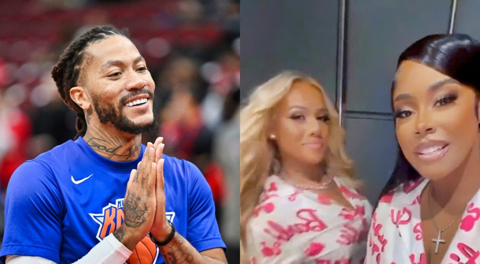 Derrick Rose's Wife, Baby Mama Wear Same Christmas Pajamas